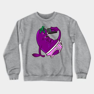 Eggplant Selfie Crewneck Sweatshirt